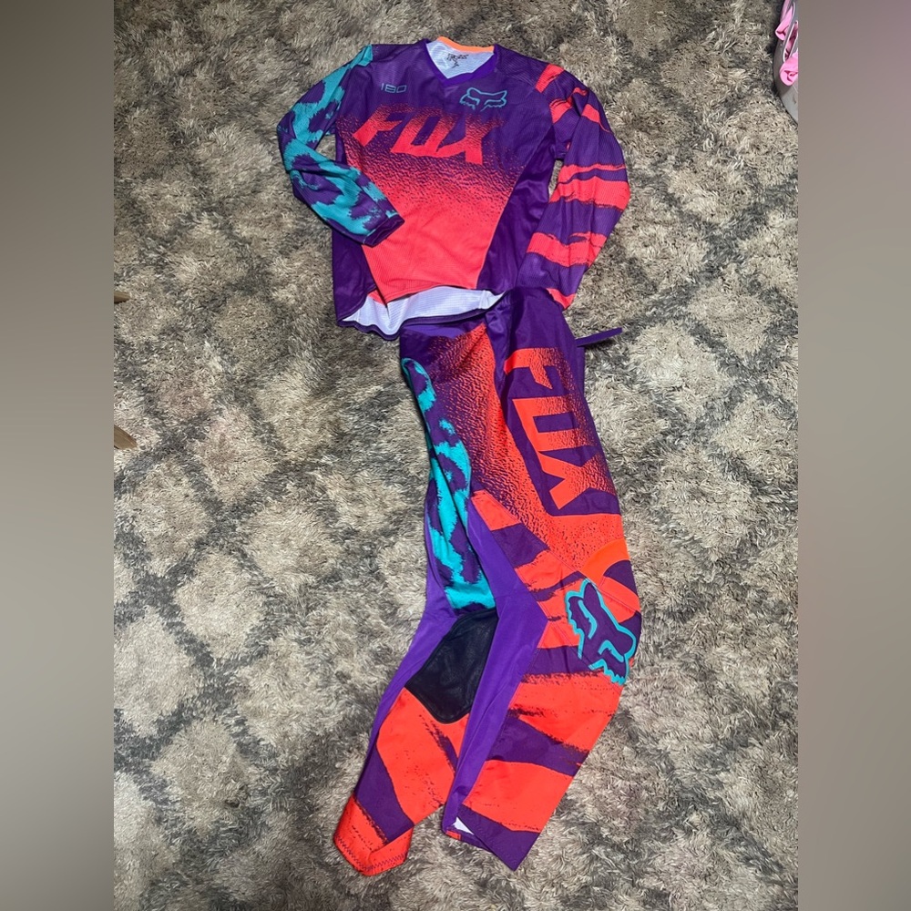 New With Tags Fox 180 Dirtbike Riding Gear Pants Jersey XL 11/12